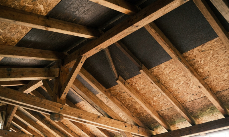 Carport-Dach von unten