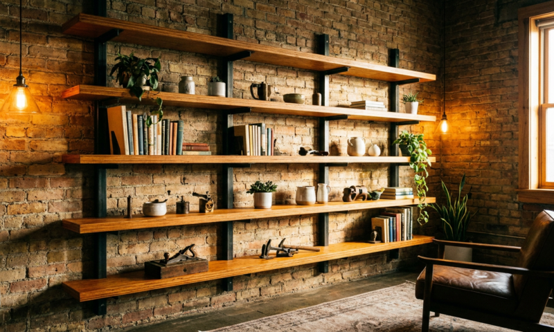 Loft-Regal aus Multiplex