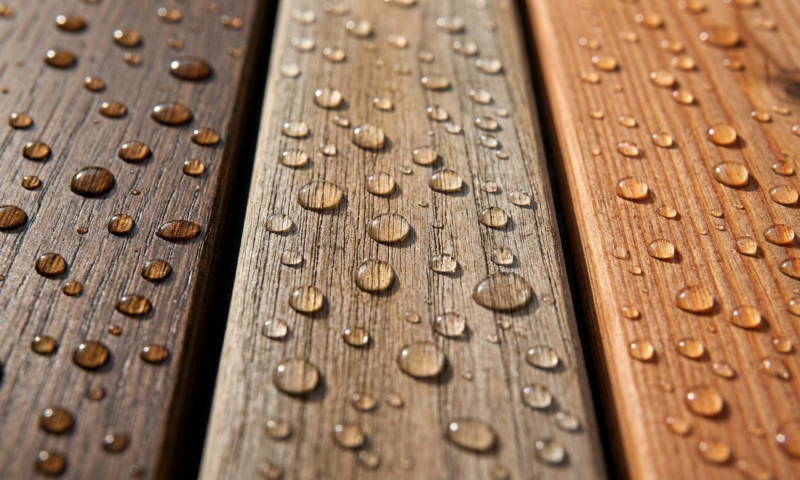 Wasserfeste Platten mit Wassertropfen