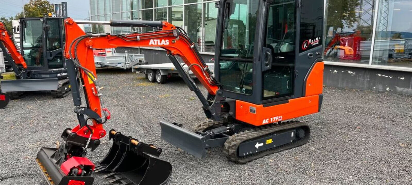 Atlas AC 17F Minibagger 1,8 t zum Mieten bei Rombs in Winnweiler bei Kaiserslautern