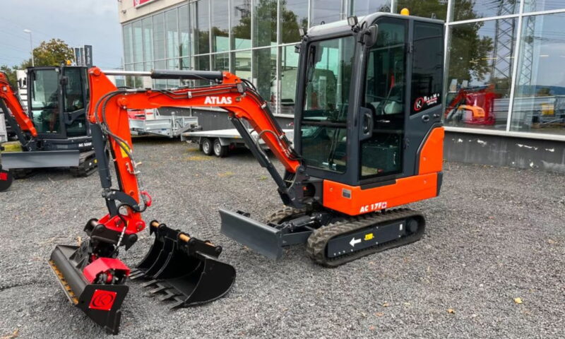 Atlas AC 17F Minibagger 1,8 t zum Mieten bei Rombs in Winnweiler bei Kaiserslautern